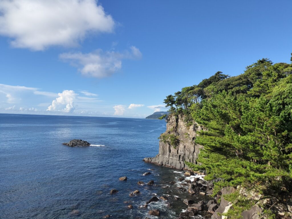 View along Izu coast Japan 