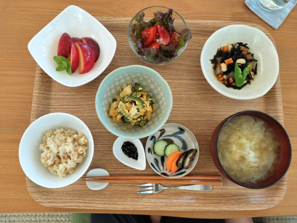 Healthy Japanese meal set in Izu Kogen