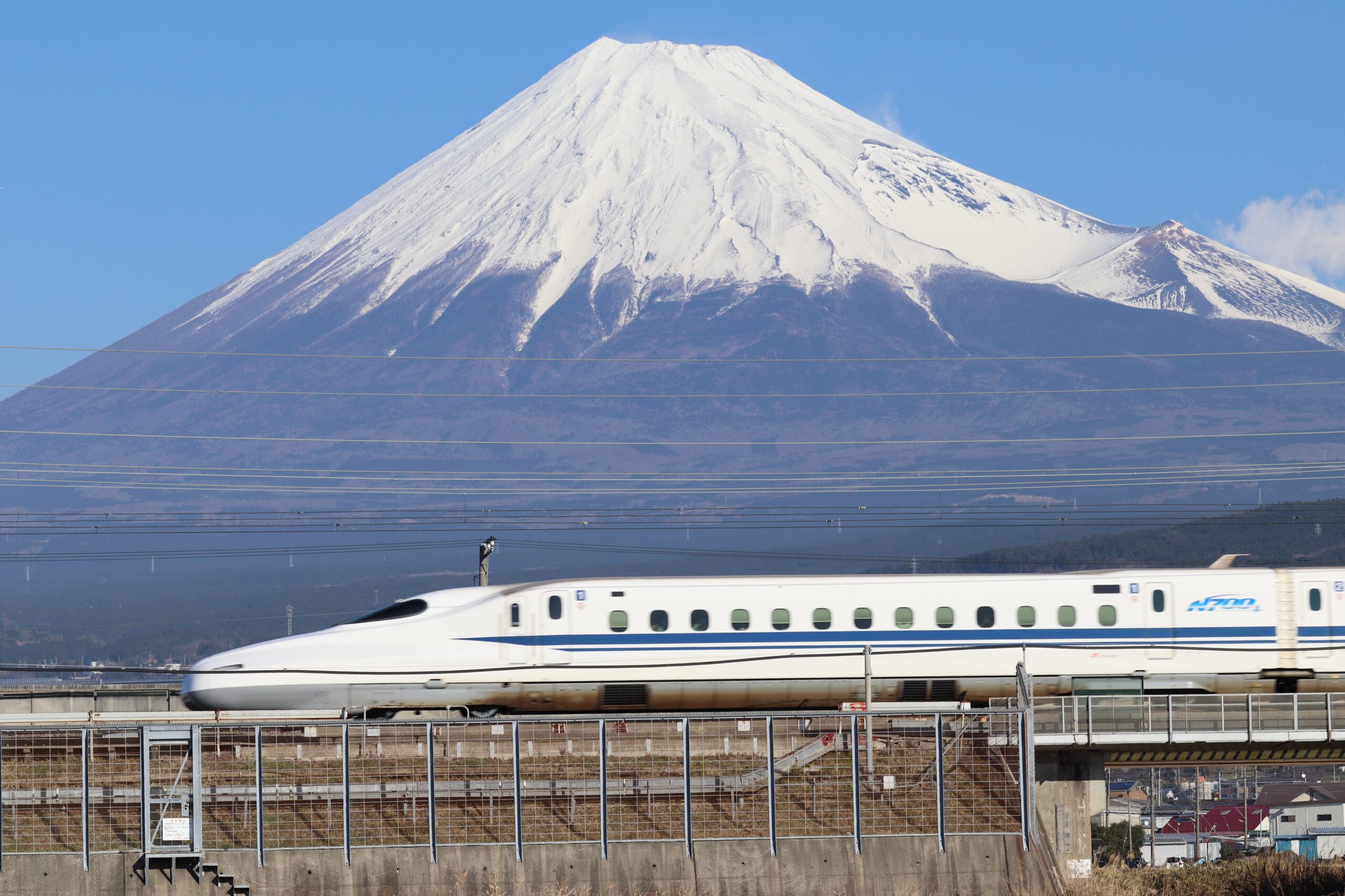 Shinkansen by Mt. Fuji