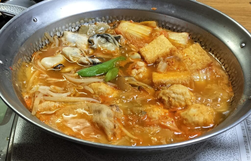 Home made Kimuchi nabe (hot pot) Japan