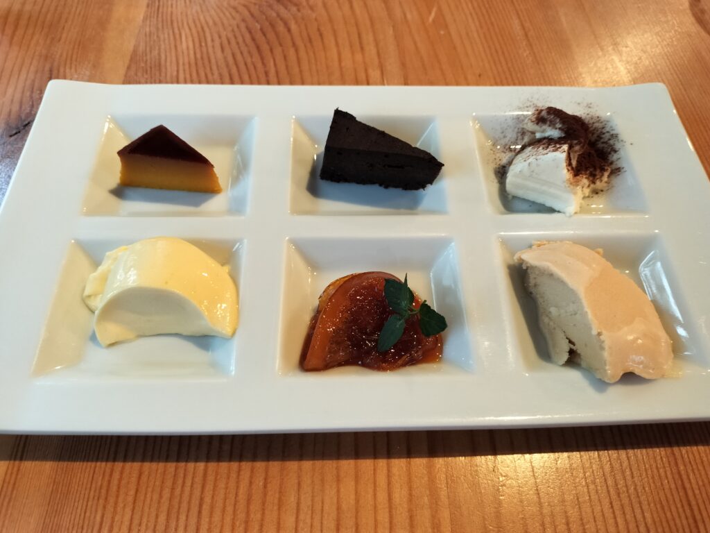 Dessert plate at Osterial del Buon in Kiyosumishirakawa Kotoku Japan for weekday lunch set meal