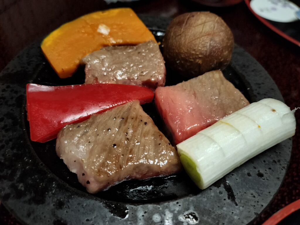 Sanraku kaiseki beef nasu fine dining